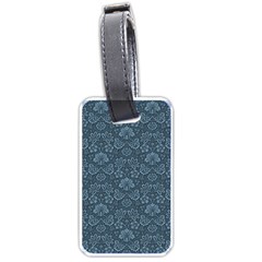 Damask Blue Luggage Tags (one Side)  by snowwhitegirl