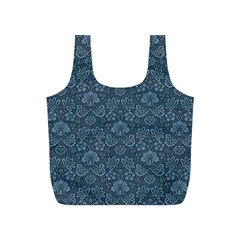 Damask Blue Full Print Recycle Bags (s)  by snowwhitegirl