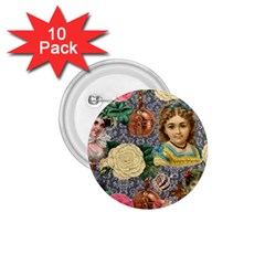 Damask Religious Victorian Grey 1 75  Buttons (10 Pack) by snowwhitegirl