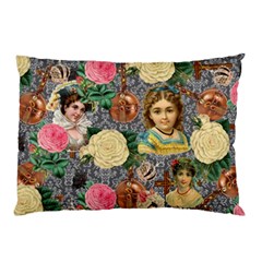 Damask Religious Victorian Grey Pillow Case by snowwhitegirl