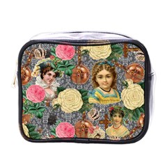 Damask Religious Victorian Grey Mini Toiletries Bags by snowwhitegirl