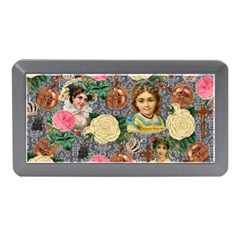 Damask Religious Victorian Grey Memory Card Reader (mini) by snowwhitegirl