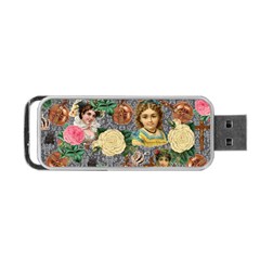 Damask Religious Victorian Grey Portable Usb Flash (two Sides) by snowwhitegirl