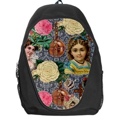 Damask Religious Victorian Grey Backpack Bag by snowwhitegirl