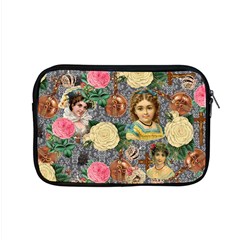 Damask Religious Victorian Grey Apple Macbook Pro 15  Zipper Case by snowwhitegirl