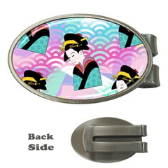 Japanese Abstract Money Clips (oval) 