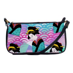 Japanese Abstract Shoulder Clutch Bags