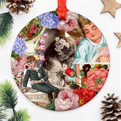 Victorian Collage Ornament (round) by snowwhitegirl