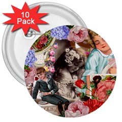 Victorian Collage 3  Buttons (10 Pack)  by snowwhitegirl