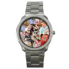 Victorian Collage Sport Metal Watch by snowwhitegirl