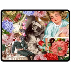 Victorian Collage Fleece Blanket (large)  by snowwhitegirl