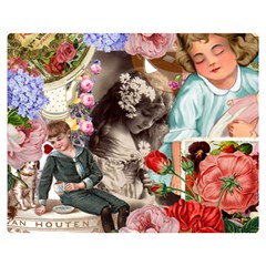 Victorian Collage Double Sided Flano Blanket (medium)  by snowwhitegirl