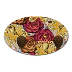 Octopus Floral Oval Magnet Front