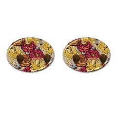 Octopus Floral Cufflinks (Oval)