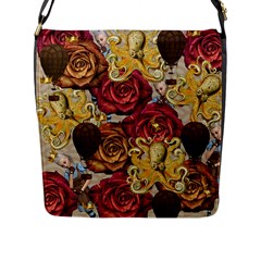 Octopus Floral Flap Messenger Bag (L) 