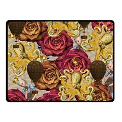 Octopus Floral Double Sided Fleece Blanket (Small) 