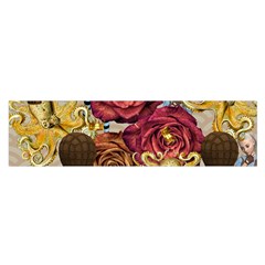 Octopus Floral Satin Scarf (Oblong)