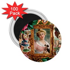 Victorian Collage Of Woman 2 25  Magnets (100 Pack) 