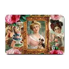 Victorian Collage Of Woman Small Doormat  by snowwhitegirl