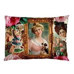 Victorian Collage Of Woman Pillow Case (two Sides) by snowwhitegirl