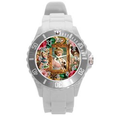 Victorian Collage Of Woman Round Plastic Sport Watch (l) by snowwhitegirl