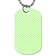 Green Chevron Dog Tag (one Side) by snowwhitegirl