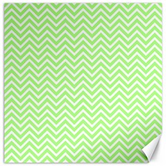 Green Chevron Canvas 12  X 12   by snowwhitegirl