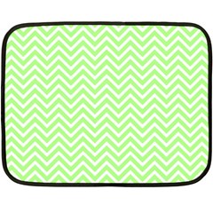 Green Chevron Fleece Blanket (mini) by snowwhitegirl