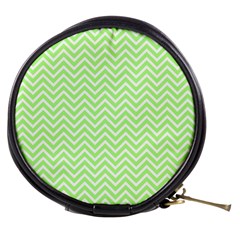 Green Chevron Mini Makeup Bags