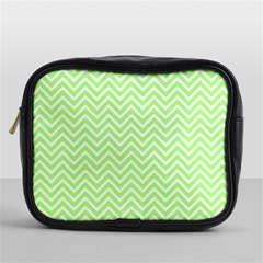 Green Chevron Mini Toiletries Bags by snowwhitegirl