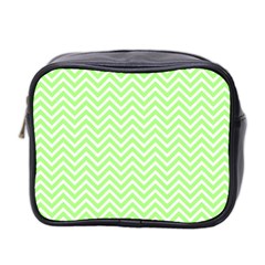 Green Chevron Mini Toiletries Bag 2-side by snowwhitegirl