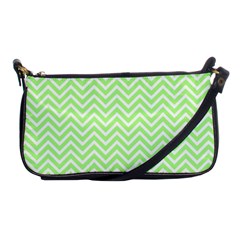 Green Chevron Shoulder Clutch Bags