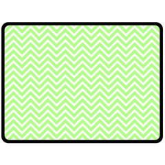 Green Chevron Fleece Blanket (large)  by snowwhitegirl