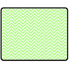 Green Chevron Fleece Blanket (medium)  by snowwhitegirl