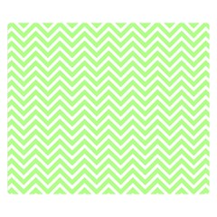 Green Chevron Double Sided Flano Blanket (small)  by snowwhitegirl