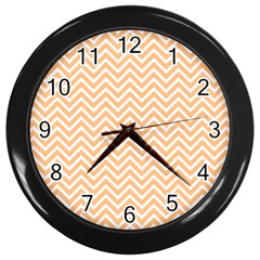 Orange Chevron Wall Clocks (black)