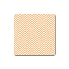 Orange Chevron Square Magnet