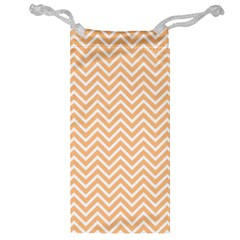 Orange Chevron Jewelry Bag