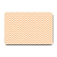 Orange Chevron Small Doormat  by snowwhitegirl