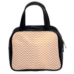 Orange Chevron Classic Handbags (2 Sides) Front