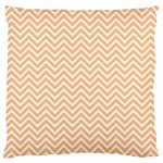 Orange Chevron Large Flano Cushion Case (Two Sides) Front