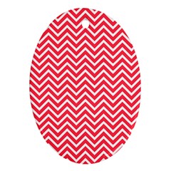 Red Chevron Ornament (Oval)