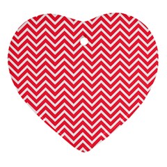 Red Chevron Ornament (Heart)