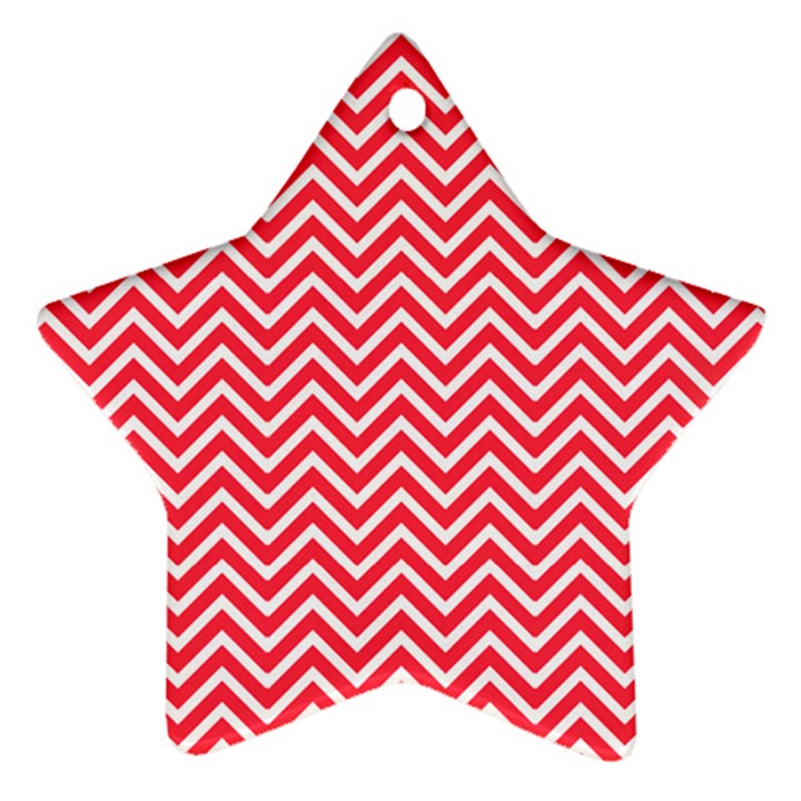 Red Chevron Ornament (Star)