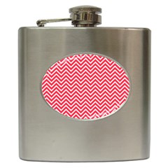 Red Chevron Hip Flask (6 oz)