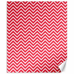 Red Chevron Canvas 8  x 10 