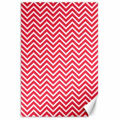 Red Chevron Canvas 24  x 36 