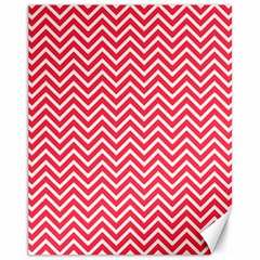 Red Chevron Canvas 11  x 14  