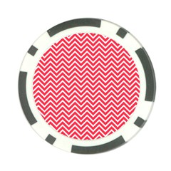 Red Chevron Poker Chip Card Guard