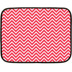 Red Chevron Double Sided Fleece Blanket (Mini) 